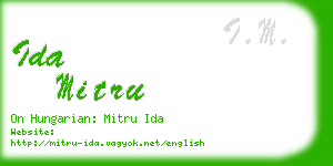 ida mitru business card